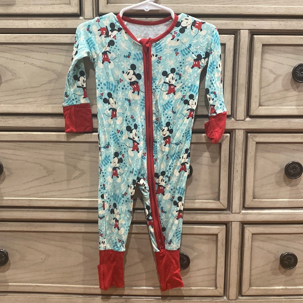 Little Sleepies Disney Footie Pajamas (Mickey Christmas)